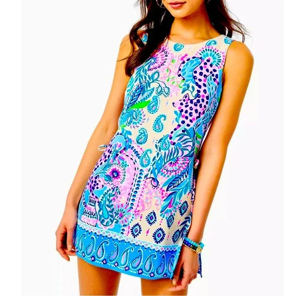 Lilly Pulitzer Donna Romper - Sleeveless Printed Romper With Back Zipper & Side Slits
